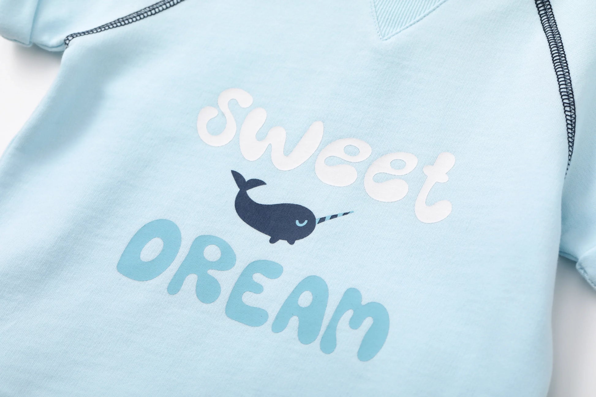 VAUVA Vauva SS24 - Baby Boy Sweet Dream Short Sleeves Top (Blue) Tops