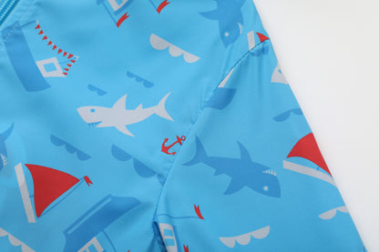 VAUVA Vauva SS24 - Boys Ocean All Over Printed Windbreaker UV Protection Windbreaker