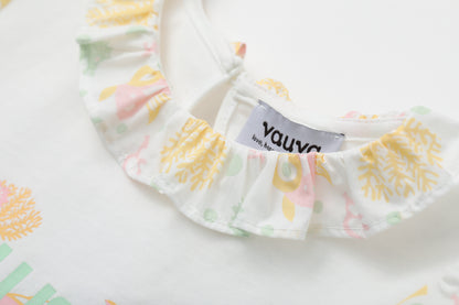 VAUVA Vauva SS24 - Toddler Girl Vauva Logo Print with Collar Tops