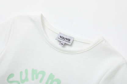 VAUVA Vauva SS24 - Toddler Summer Dreams Fish Print T-Shirt Top - White Tops