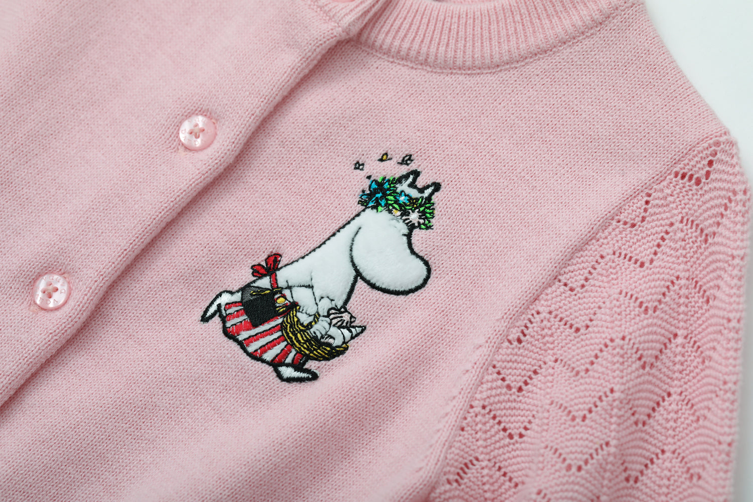 Vauva x Moomin Vauva x Moomin - Baby Girls Moomin Long Sleeve Cardigan (Pink) CARDIGAN