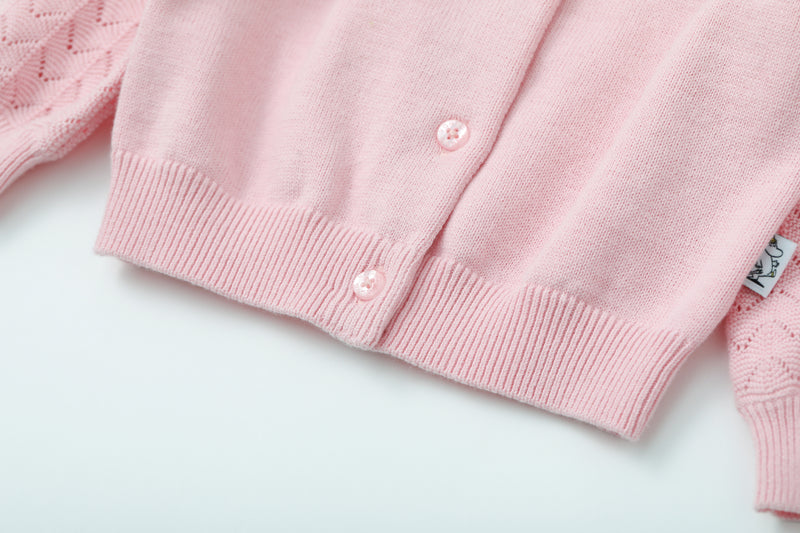 Vauva x Moomin - Baby Girls Moomin Long Sleeve Cardigan (Pink)  - Product Image 3