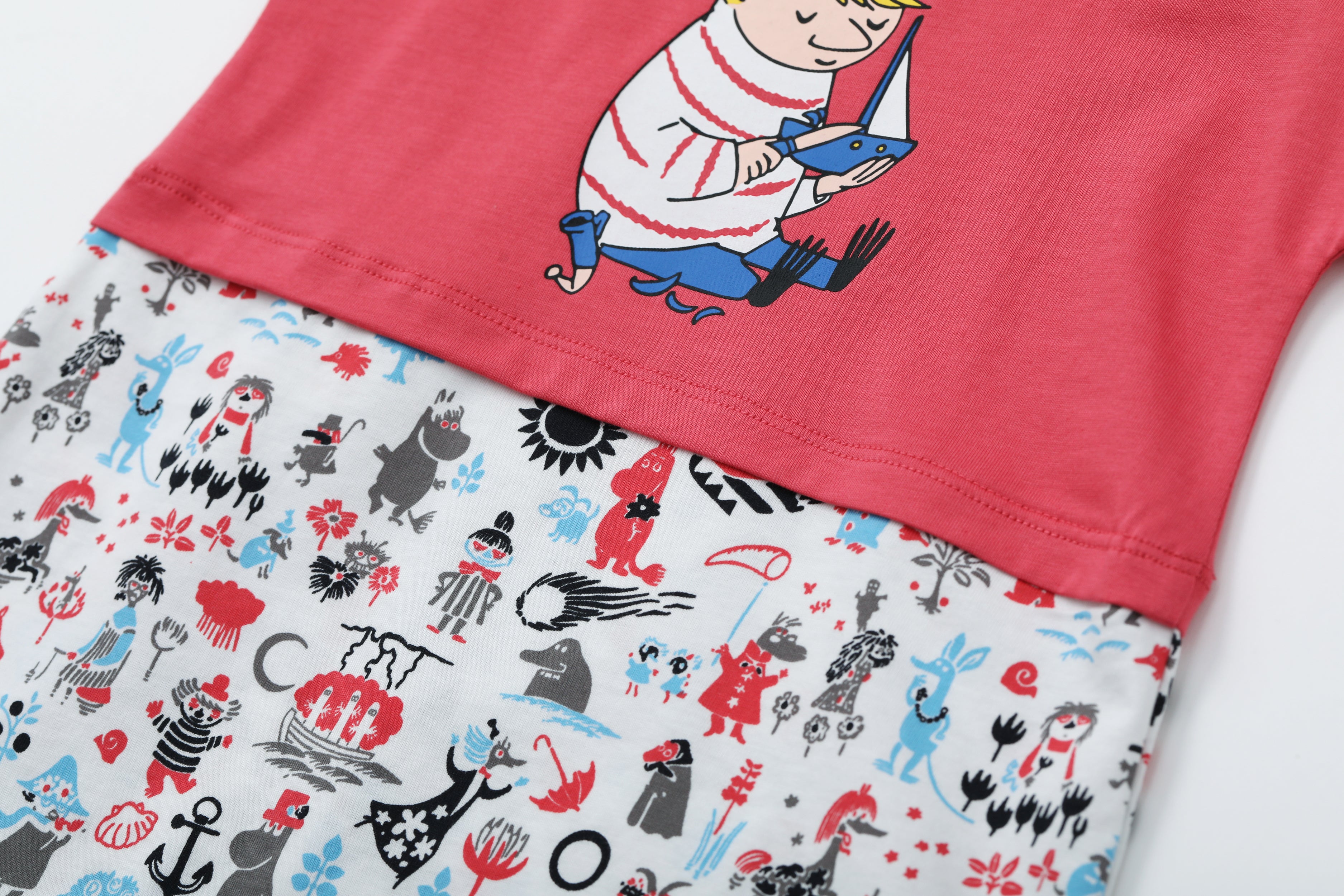 Vauva x Moomin Vauva x Moomin - Baby Boys Too-Ticky Short Sleeve Romper (Red) ROMPER