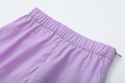 VAUVA Vauva SS24 - Girl Plain Layer Shorts - Purple Shorts