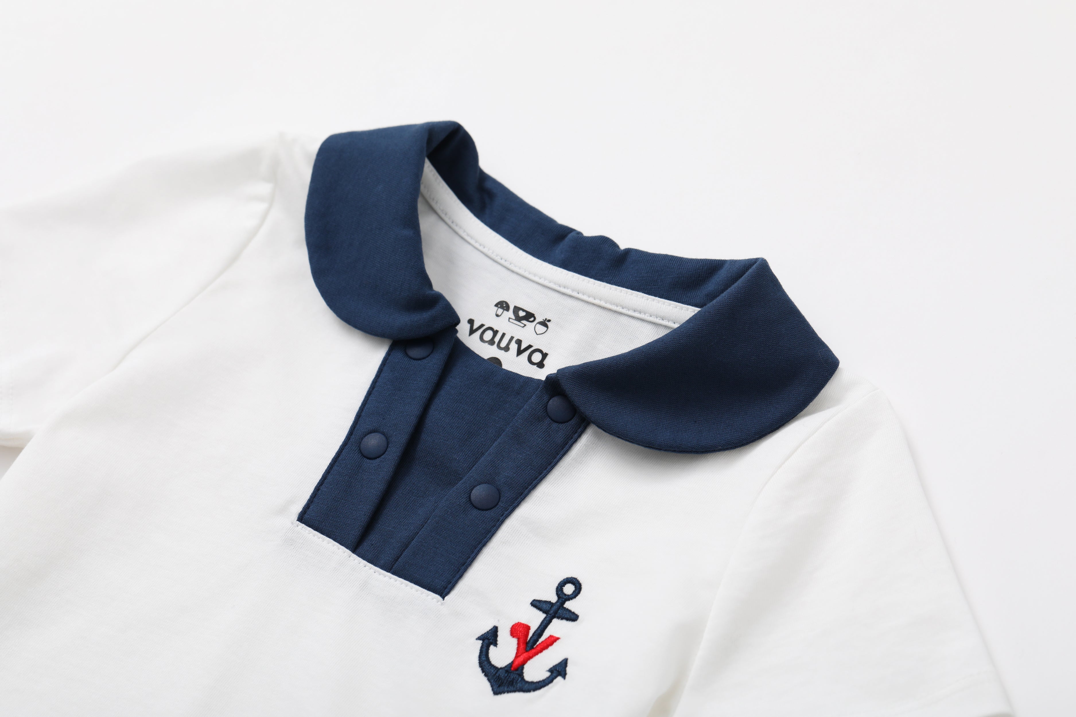 VAUVA Vauva SS24 - Baby Sailor Style T-Shirt &amp; Shorts Set Combination Clothes Set