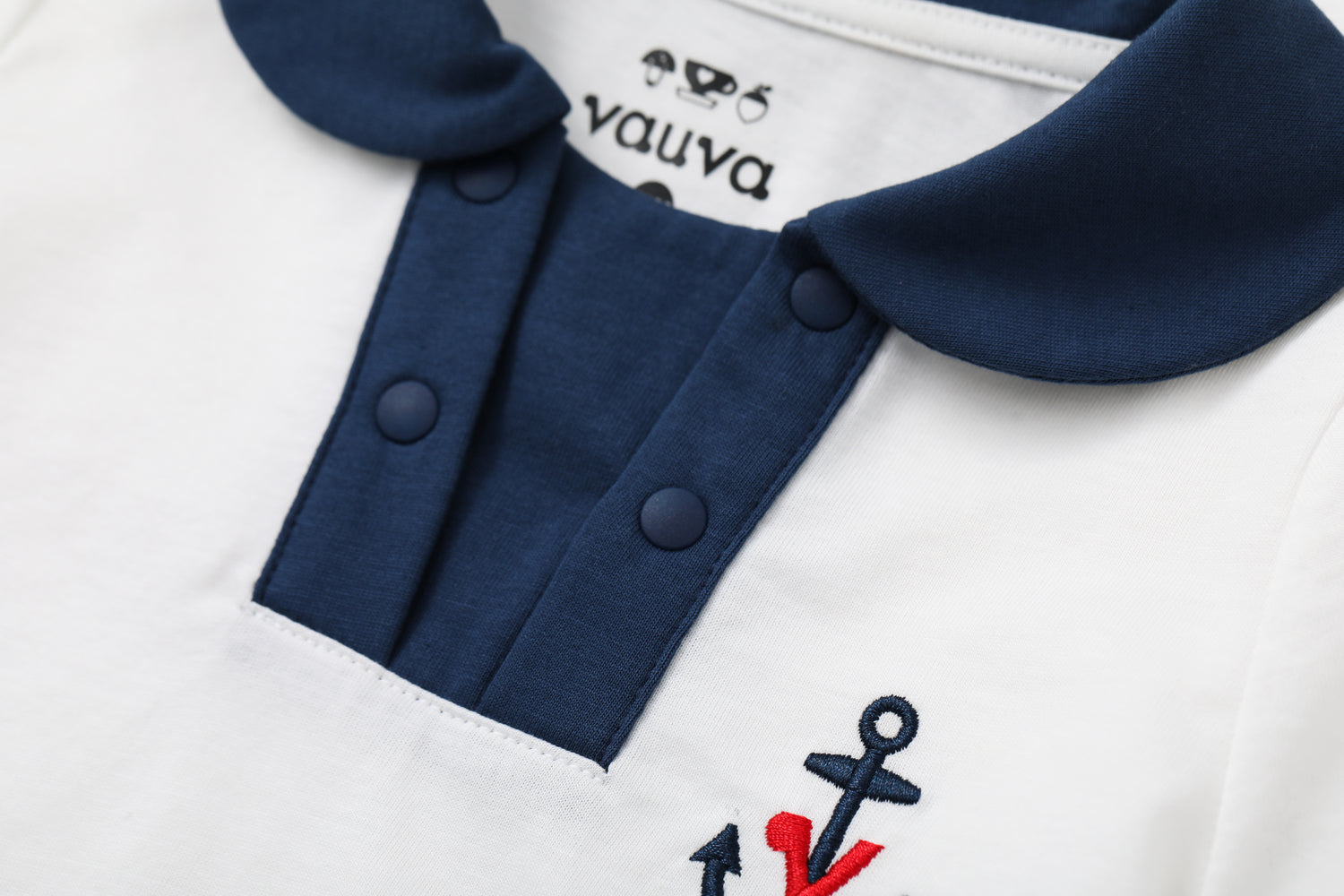 VAUVA Vauva SS24 - Baby Sailor Style T-Shirt &amp; Shorts Set Combination Clothes Set