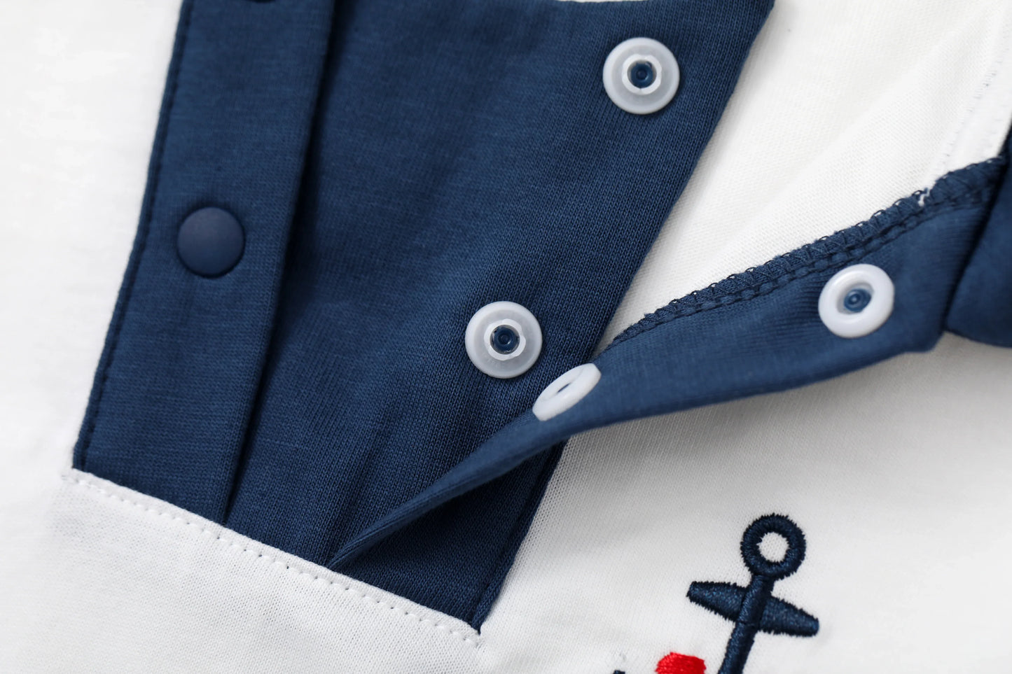 VAUVA Vauva SS24 - Baby Sailor Style T-Shirt & Shorts Set Combination Clothes Set