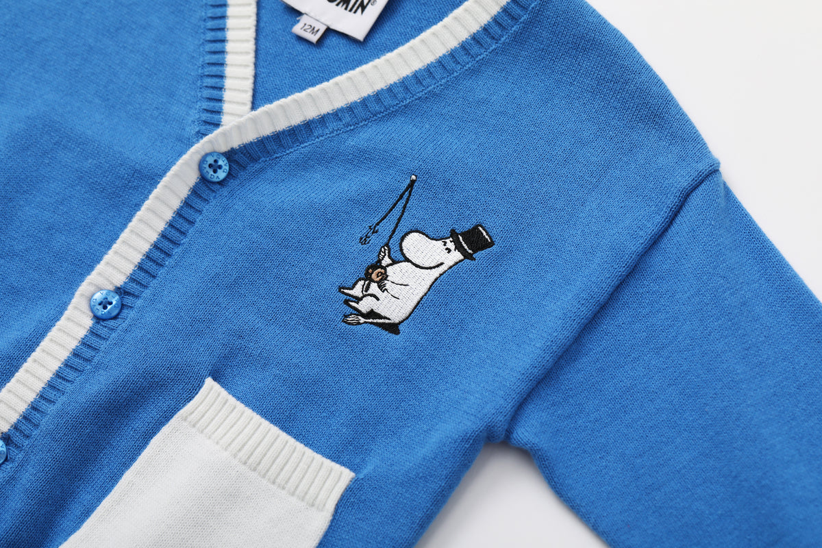 Vauva x Moomin - Baby Moomin Long Sleeve Cardigan (Blue) - Product Image 8