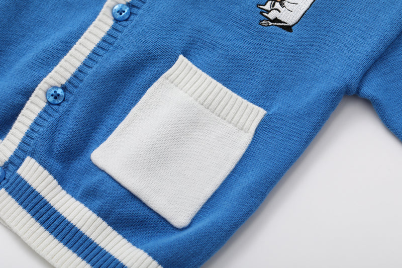 Vauva x Moomin - Baby Moomin Long Sleeve Cardigan (Blue) - Product Image 10