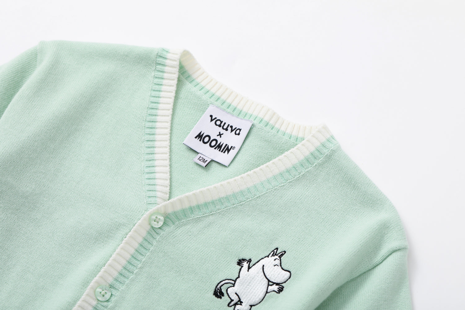 Vauva x Moomin Vauva x Moomin - Baby Moomin Embroidered Cardigan (Pastel Green) CARDIGAN