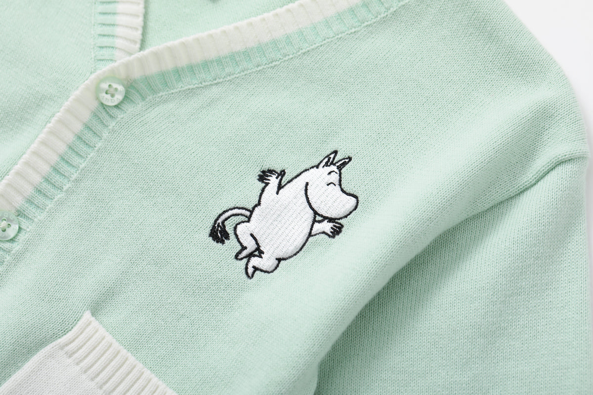 Vauva x Moomin - Baby Moomin Long Sleeve Cardigan (Pastel Green)  - Product Image 5