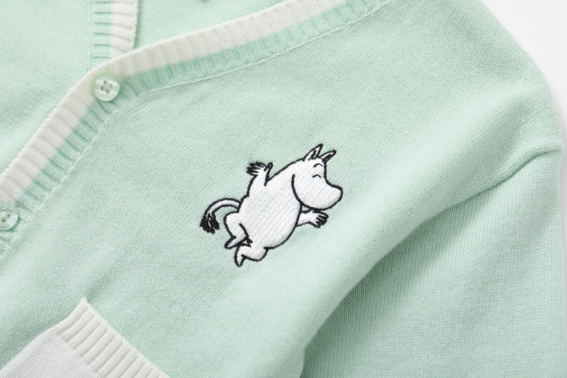 Vauva x Moomin - Baby Moomin Long Sleeve Cardigan (Pastel Green)  - Product Image 5