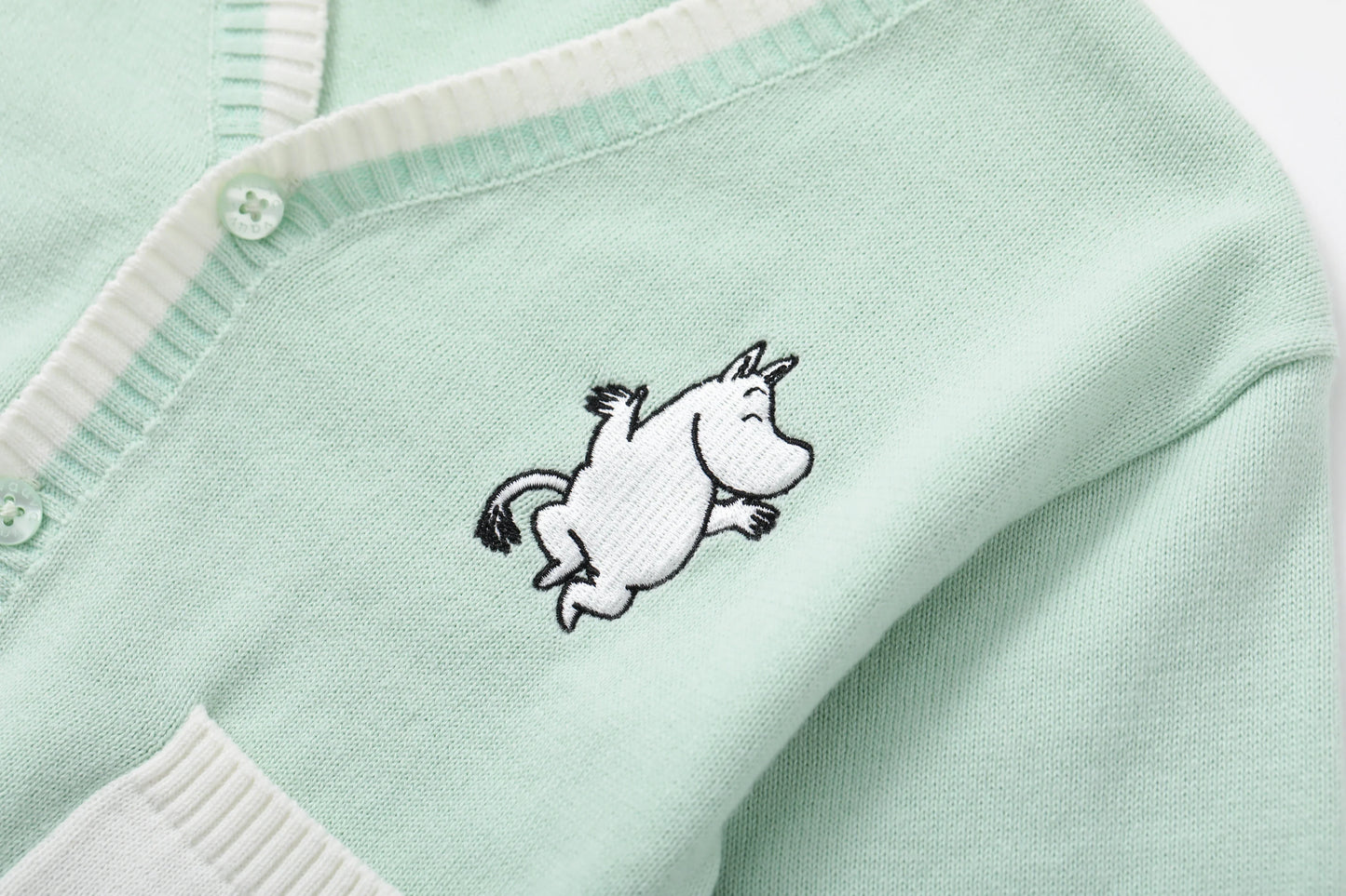 Vauva x Moomin Vauva x Moomin - Baby Moomin Embroidered Cardigan (Pastel Green) CARDIGAN