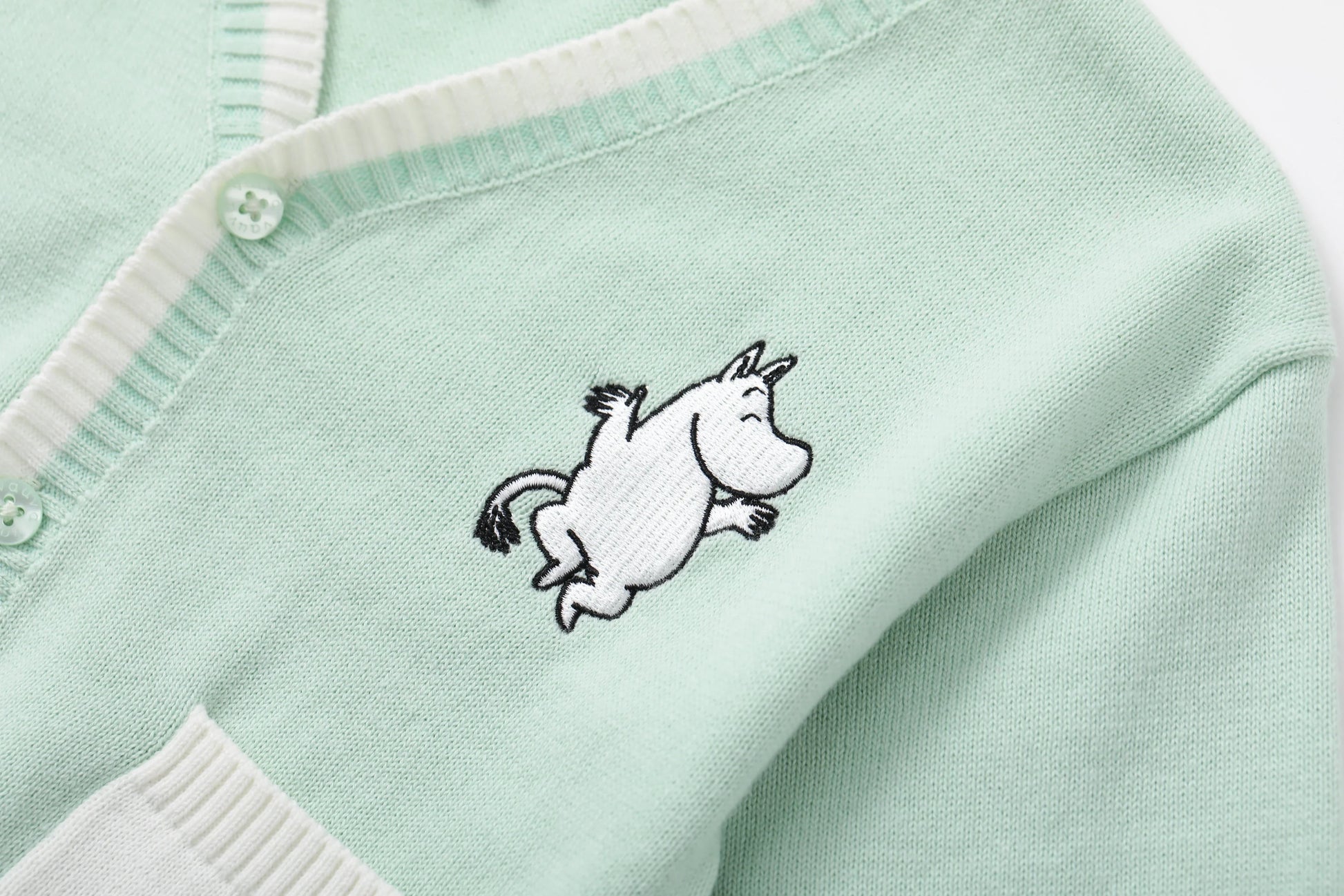 Vauva x Moomin Vauva x Moomin - Baby Moomin Embroidered Cardigan (Pastel Green) CARDIGAN