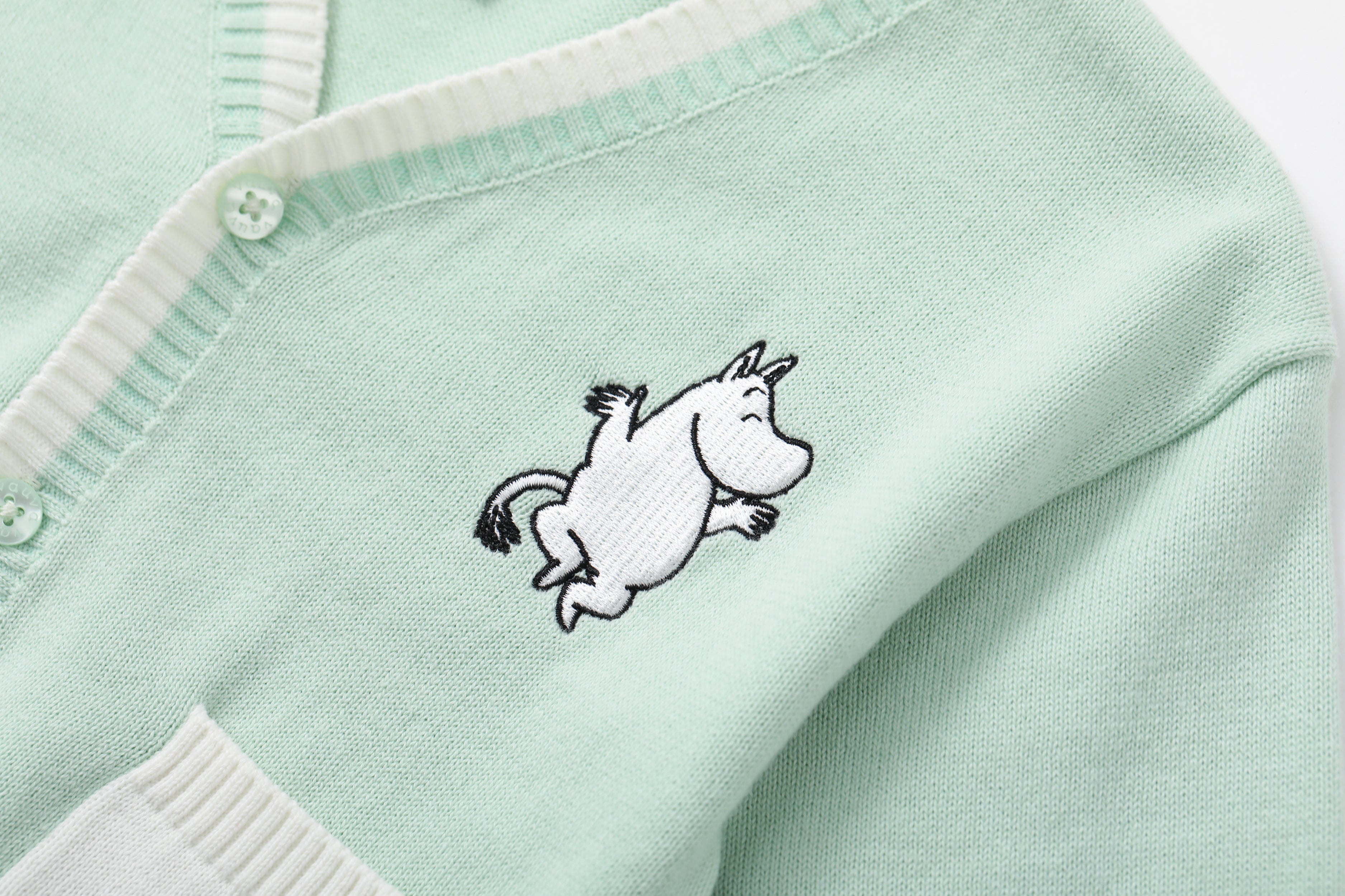 Vauva x Moomin Vauva x Moomin - Baby Moomin Embroidered Cardigan (Pastel Green) CARDIGAN