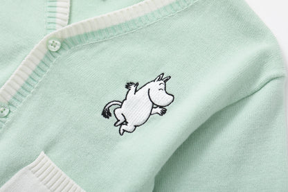 Vauva x Moomin Vauva x Moomin - Baby Moomin Embroidered Cardigan (Pastel Green) CARDIGAN