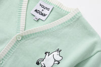 Vauva x Moomin - Baby Moomin Long Sleeve Cardigan (Pastel Green)