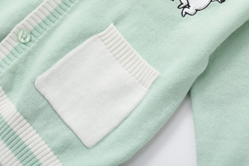 Vauva x Moomin - Baby Moomin Long Sleeve Cardigan (Pastel Green)  - Product Image 6