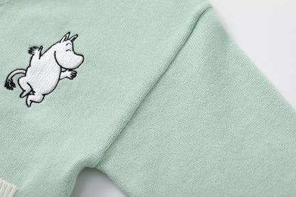 Vauva x Moomin Vauva x Moomin - Baby Moomin Embroidered Cardigan (Pastel Green) CARDIGAN