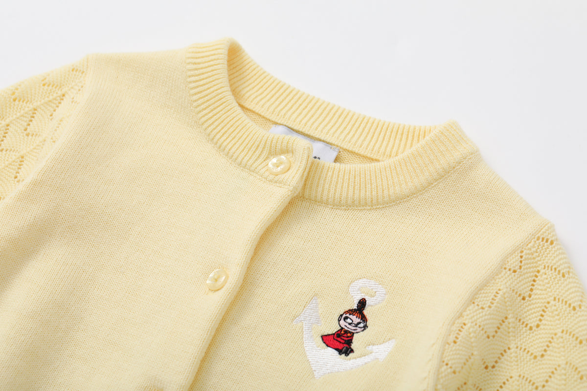 Vauva x Moomin - Baby Little My Long Sleeve Cardigan (Yellow)  - Product Image 4