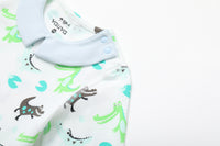 Vauva BBNS - Organic Cotton Crocodile Print Square Neck Long-Sleeved Bodysuits (2-pack) - My Little Korner