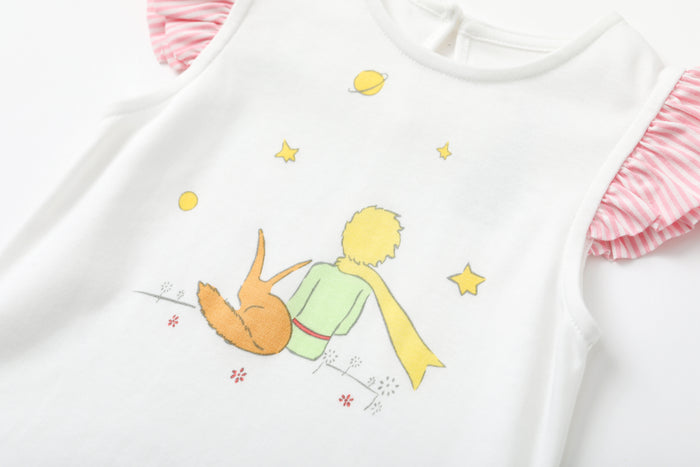 Vauva x Le Petit Prince Vauva x Le Petit Prince - Baby Girl Yarn Dyed Stripe Little Prince Print T-shirt Tops