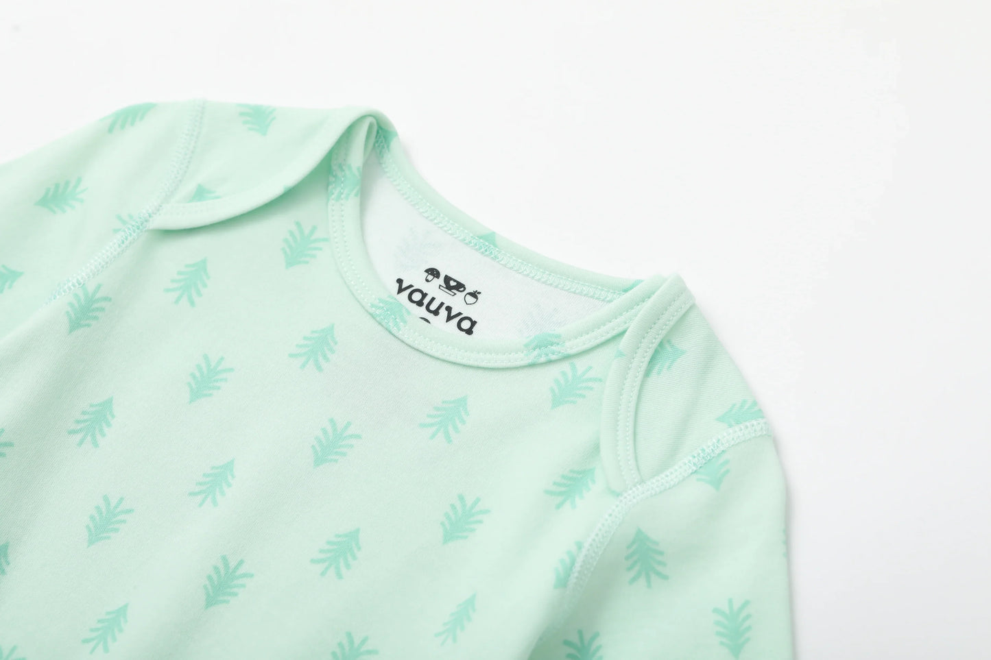 VAUVA Vauva BBNS - Baby Anti-bacterial Organic Cotton Bodysuits (2-pack Green/Print) Bodysuit