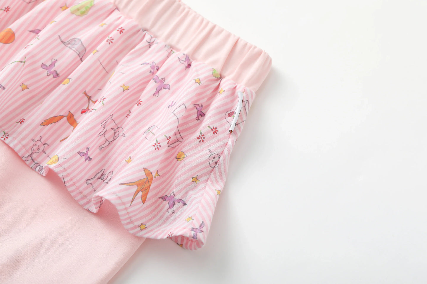 Vauva x Le Petit Prince Vauva x Le Petit Prince - Baby Girl Yarn Dyed Stripe Frill Pants- Pink Pants