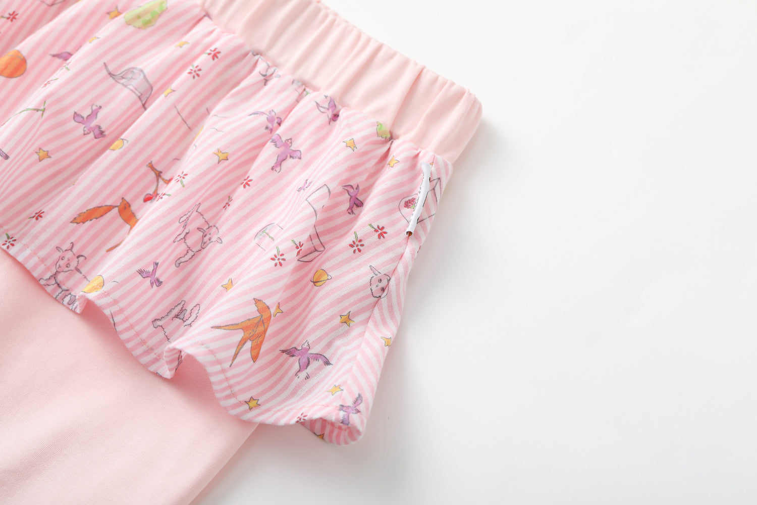 Vauva x Le Petit Prince Vauva x Le Petit Prince - Baby Girl Yarn Dyed Stripe Frill Pants- Pink Pants