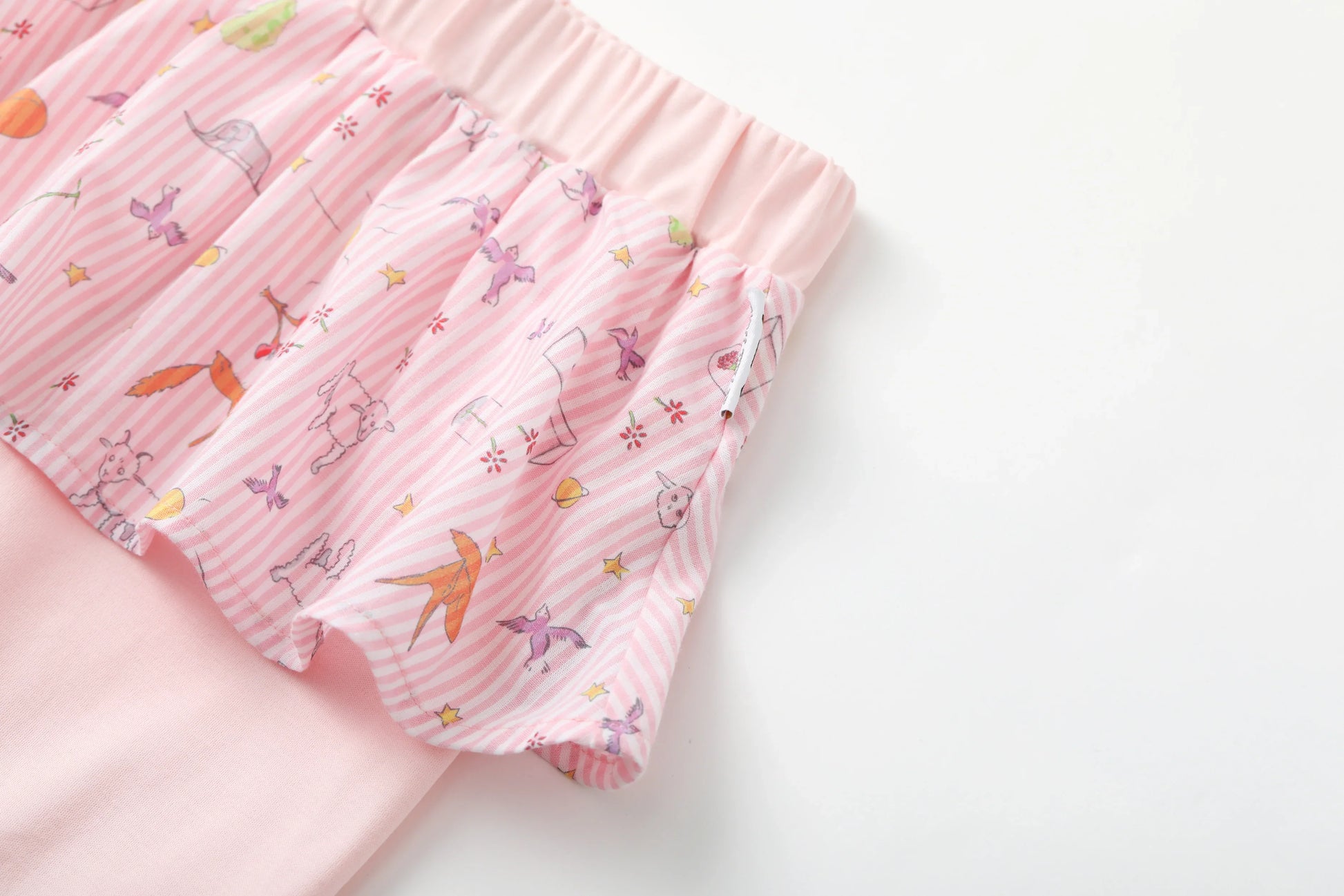 Vauva x Le Petit Prince Vauva x Le Petit Prince - Baby Girl Yarn Dyed Stripe Frill Pants- Pink Pants