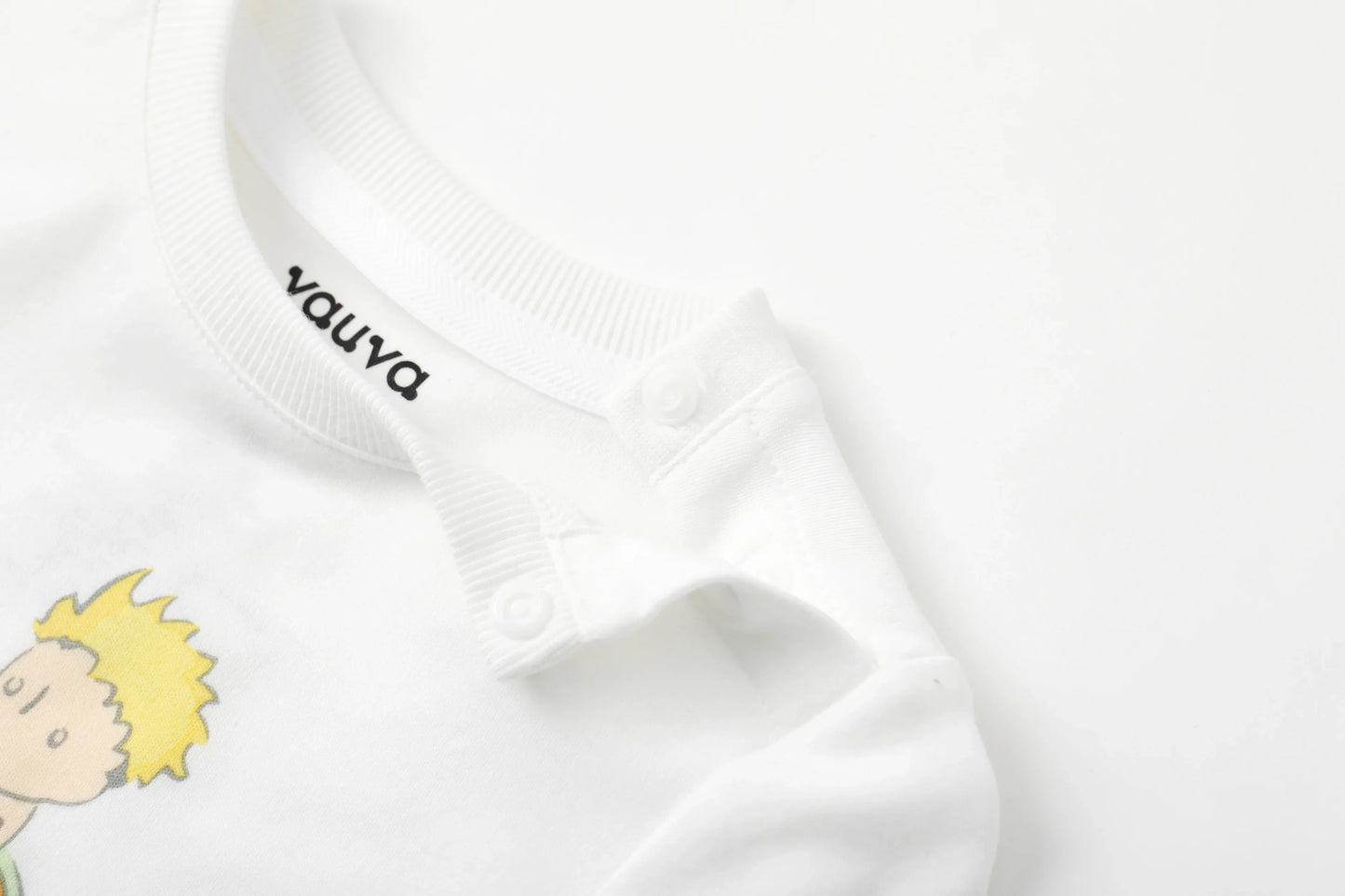 Vauva x Le Petit Prince Vauva x Le Petit Prince - Baby Boy Yarn Dyed Stripe Little Prince Print T-shirt Top - White Tops