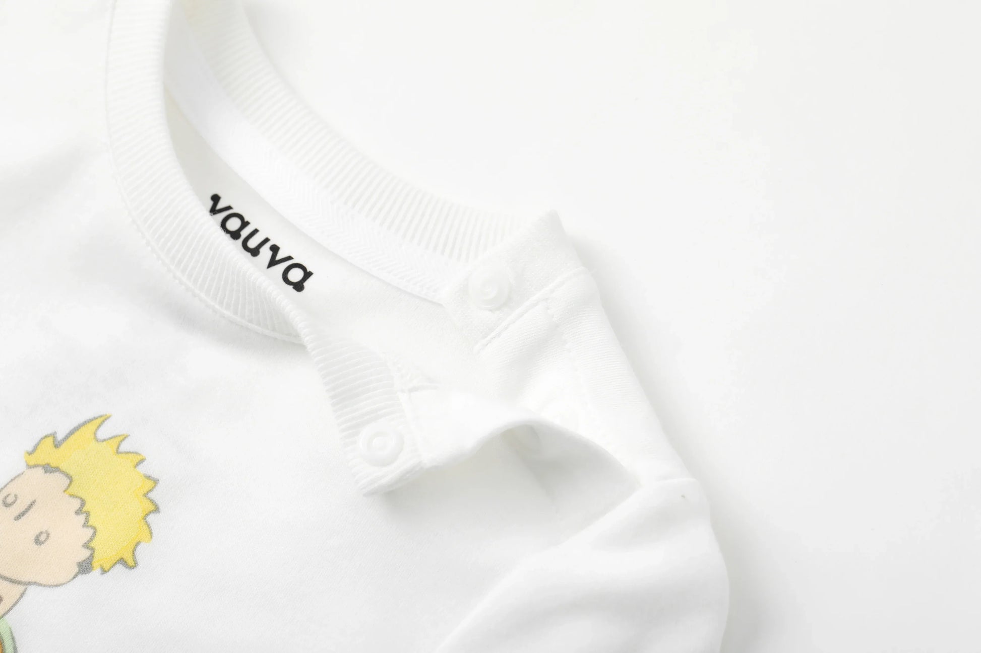 Vauva x Le Petit Prince Vauva x Le Petit Prince - Baby Boy Yarn Dyed Stripe Little Prince Print T-shirt Top - White Tops