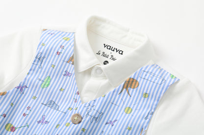 Vauva x Le Petit Prince Vauva x Le Petit Prince - Baby Boy Yarn Dyed Stripe 2 in 1 Polo Shirt Polo Shirt