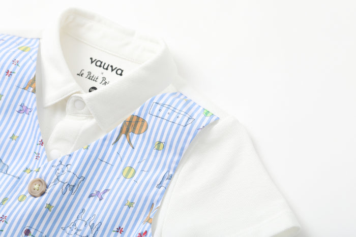 Vauva x Le Petit Prince - Baby Boy Yarn Dyed Stripe 2 in 1 Polo Shirt