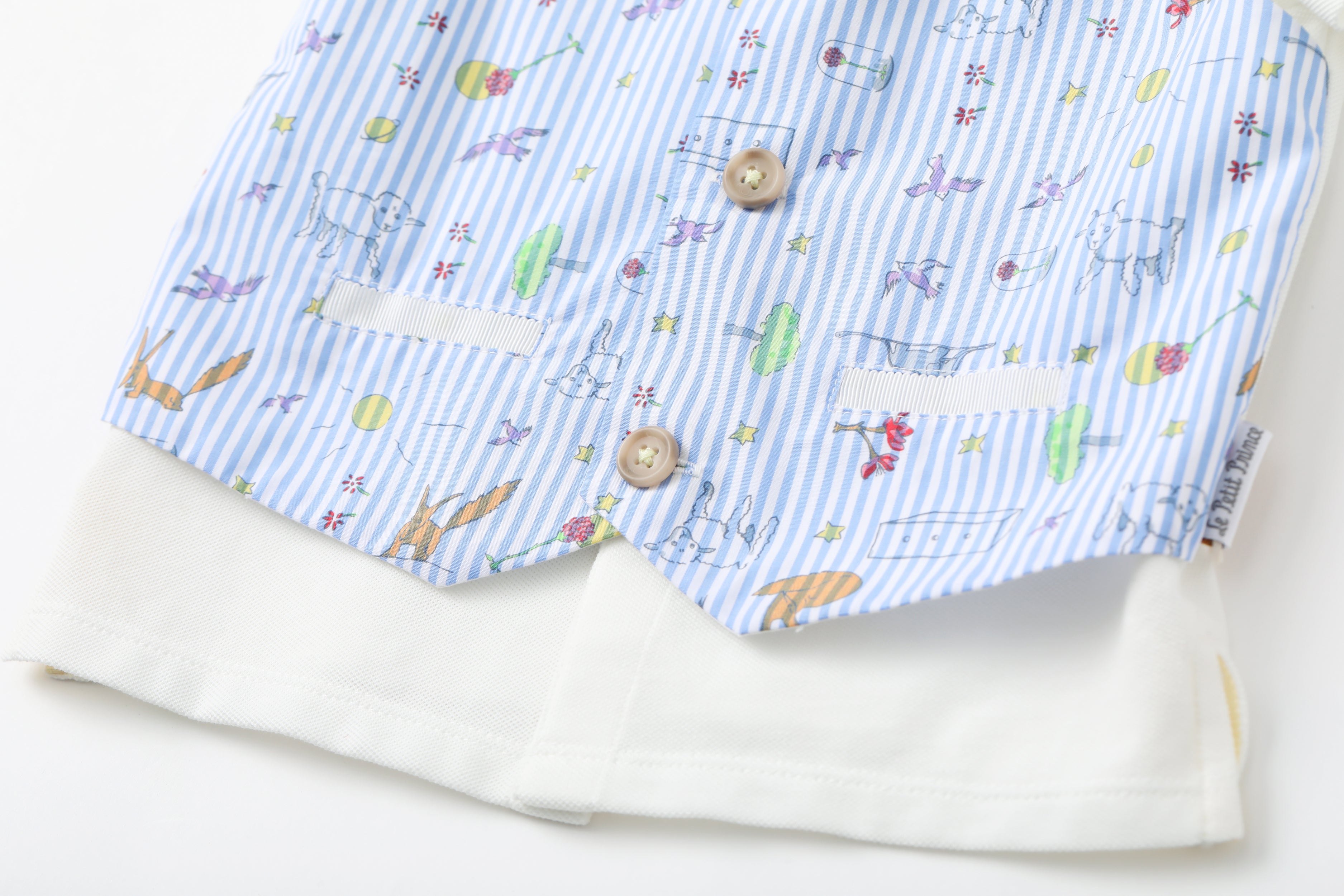 Vauva x Le Petit Prince Vauva x Le Petit Prince - Baby Boy Yarn Dyed Stripe 2 in 1 Polo Shirt Polo Shirt