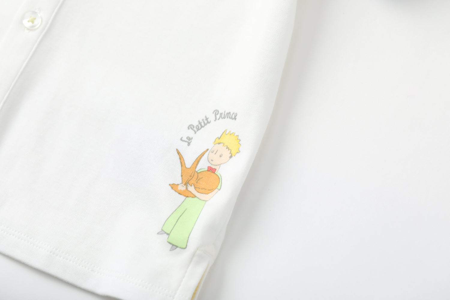 Vauva x Le Petit Prince Vauva x Le Petit Prince - Toddler Boy Trims Yarn Dyed Stripe Polo Shirt - White Polo Shirt