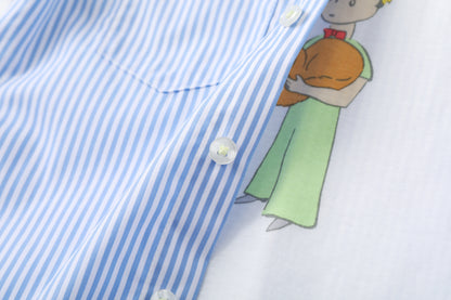 Vauva x Le Petit Prince Vauva x Le Petit Prince - Toddler Boy 2 in 1 Printed Shirt - White Blue Shirts