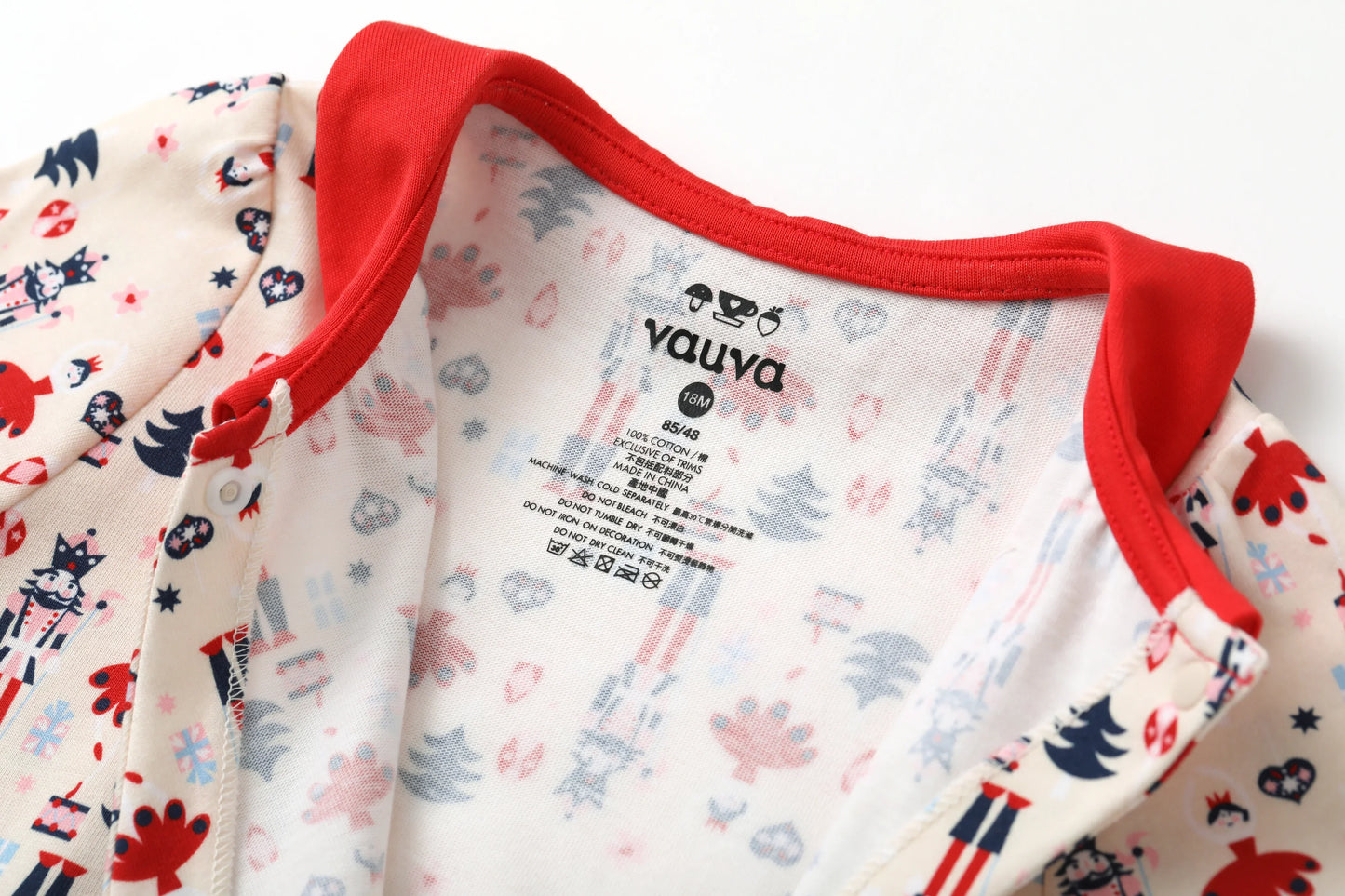 Nutcracker-Print Romper