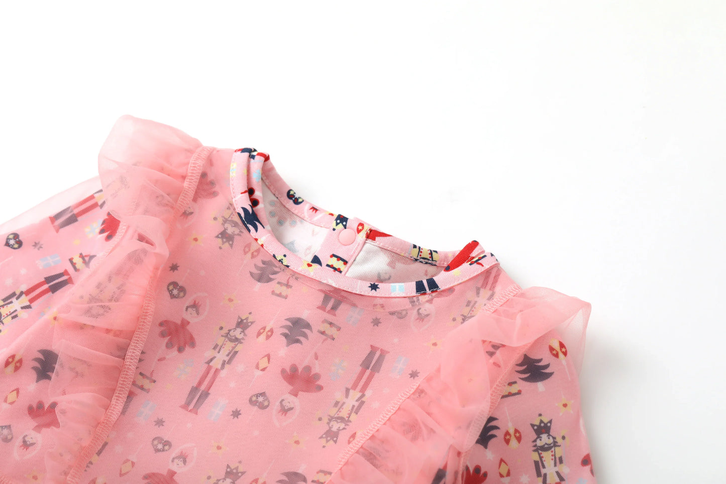 Nutcracker-Print Layered Dress