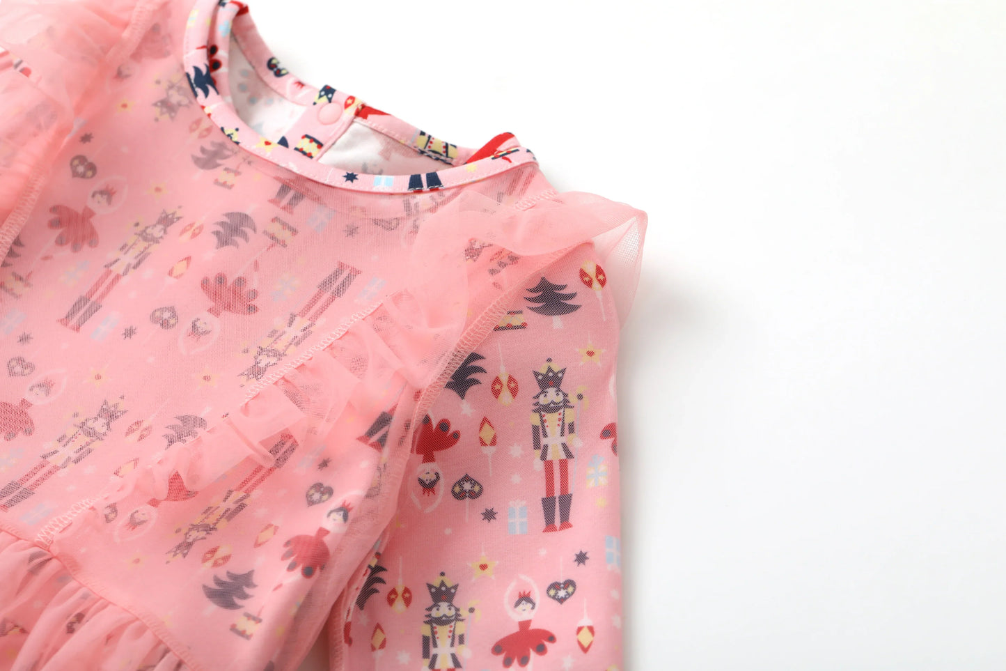 Nutcracker-Print Layered Dress