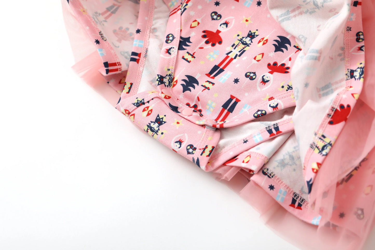 Nutcracker-Print Layered Dress