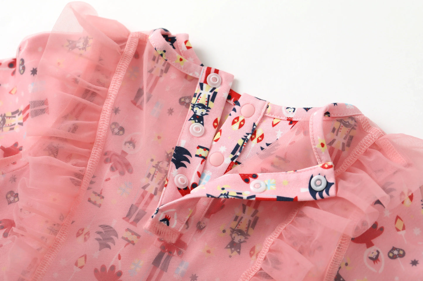 Nutcracker-Print Layered Dress