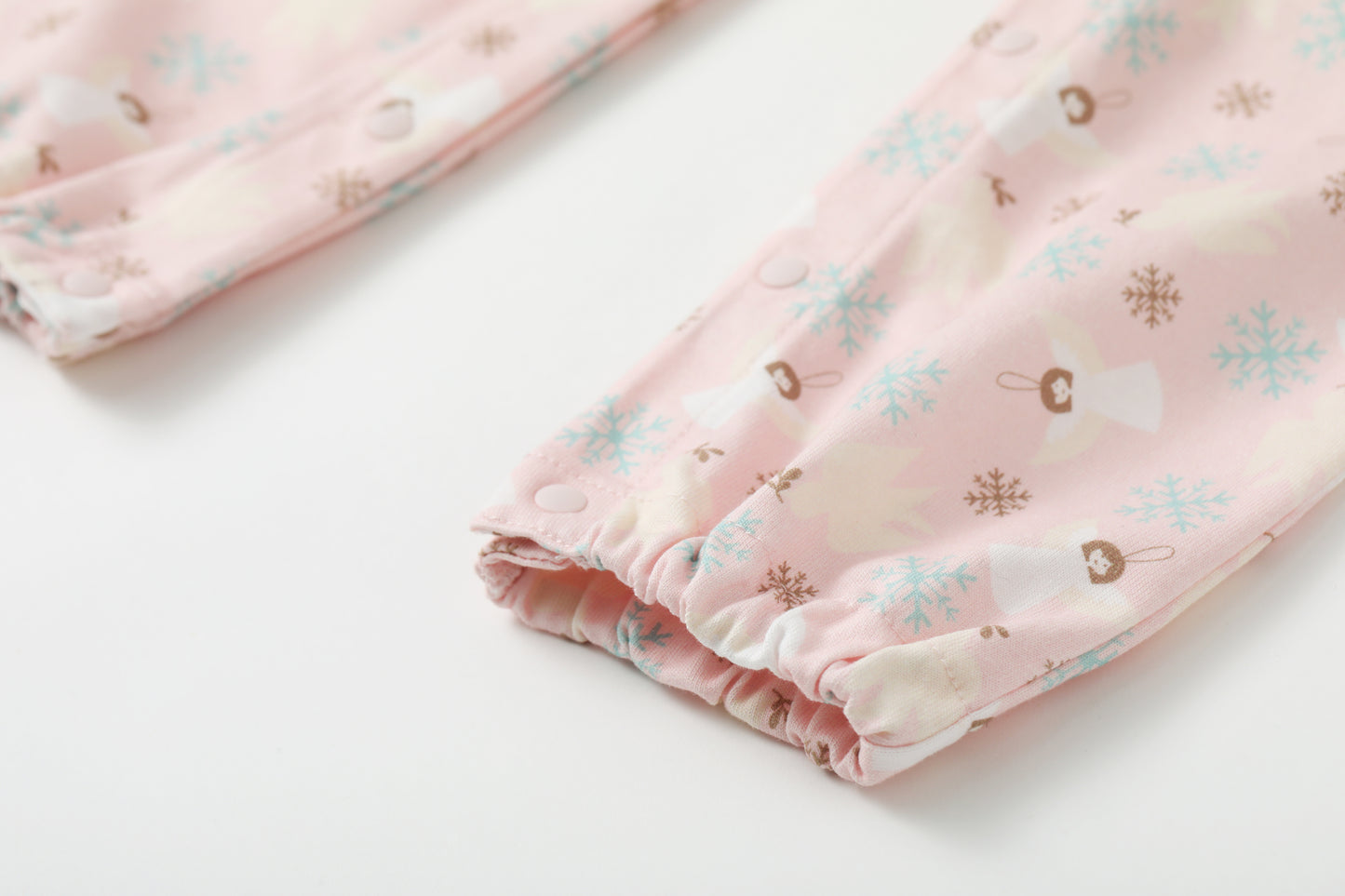 Angel-Print Puritan Collar Romper