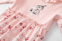Vauva x Moomin FW23 - Baby Girls Moomin Print Cotton Long Sleeve Bodysuit (Pink) product image 5