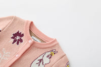 Vauva x Moomin FW23 - Baby Girls Moomin Pattern Long Sleeve Knit Jacket (Pink) product image 1