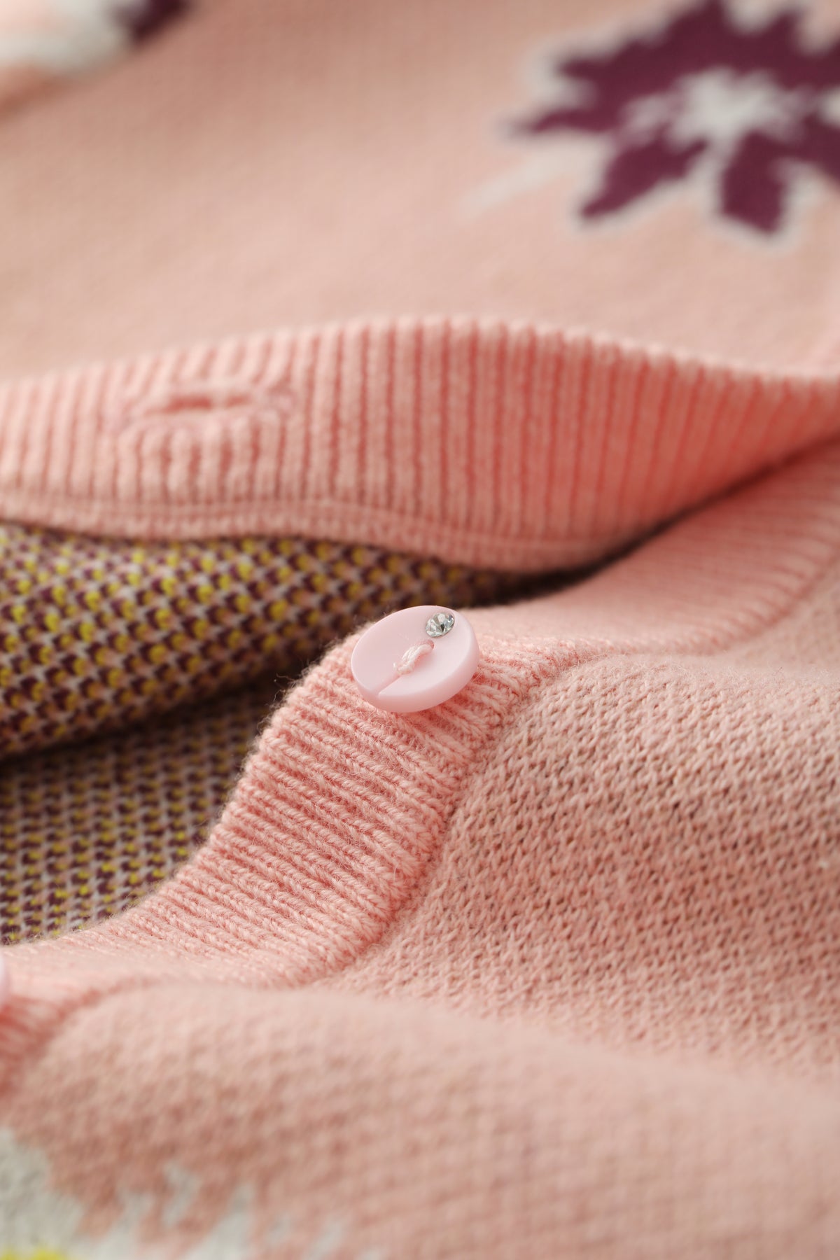 Vauva x Moomin FW23 - Baby Girls Moomin Pattern Long Sleeve Knit Jacket (Pink) product image 3