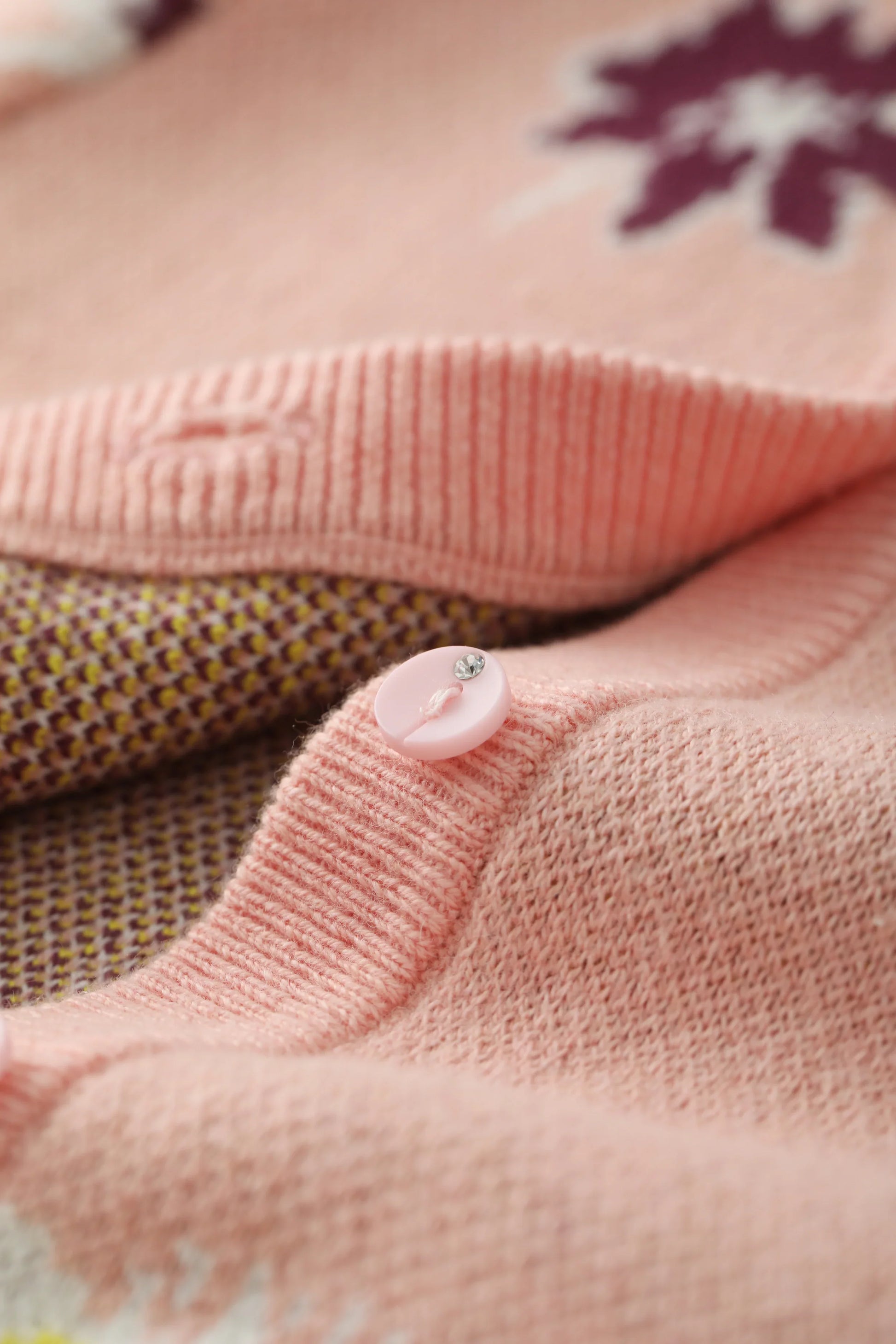 Vauva x Moomin Vauva x Moomin FW23 - Baby Girls Moomin Pattern Long Sleeve Knit Jacket (Pink) Coat & Jacket