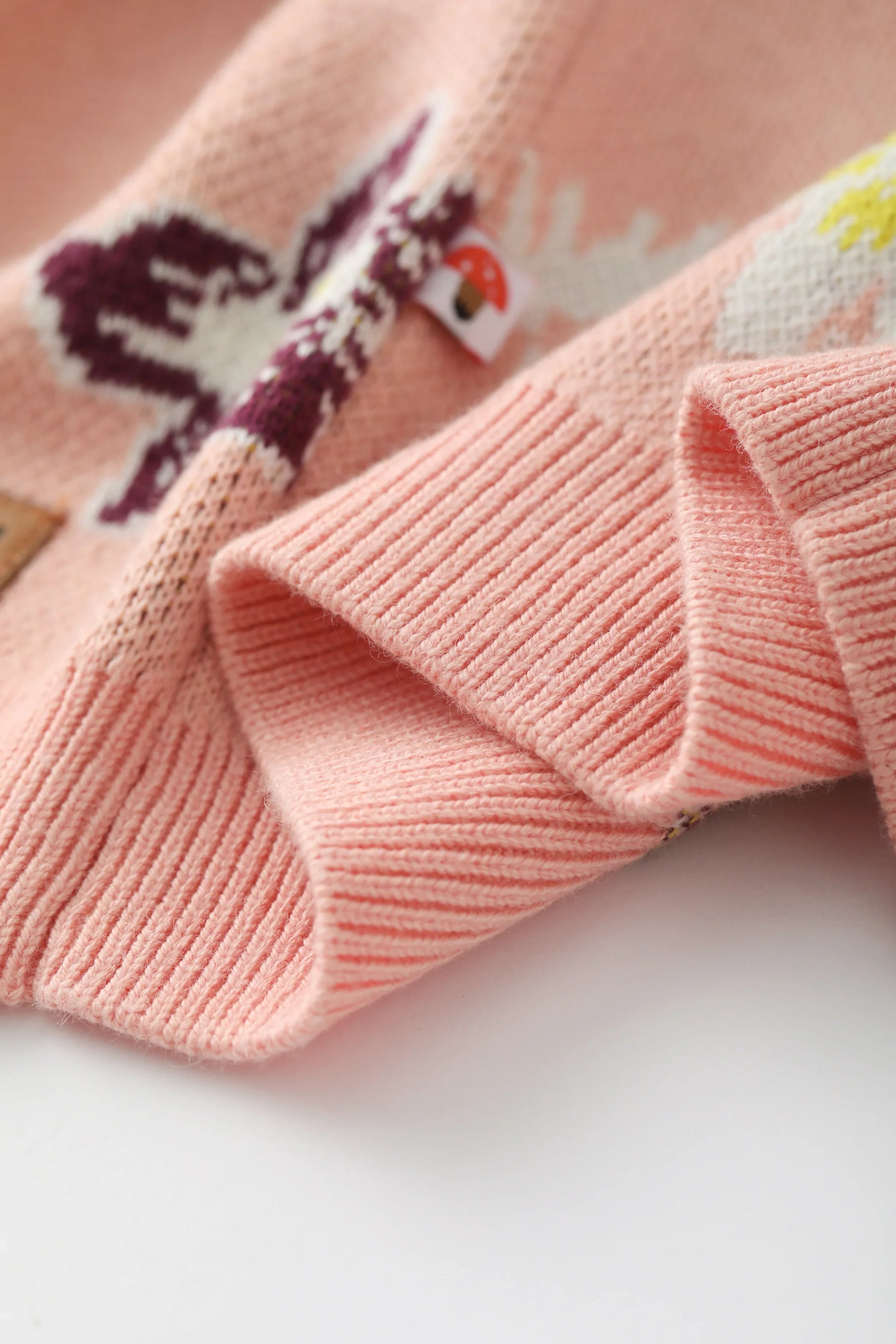 Vauva x Moomin Vauva x Moomin FW23 - Baby Girls Moomin Pattern Long Sleeve Knit Jacket (Pink) Coat & Jacket