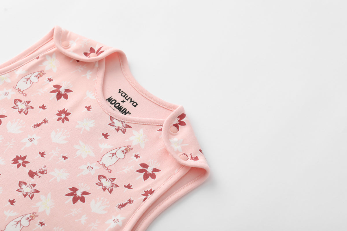 Vauva x Moomin FW23 - Baby Girls Moomin All Over Print Cotton Sleeping Bag (Pink) product image 1