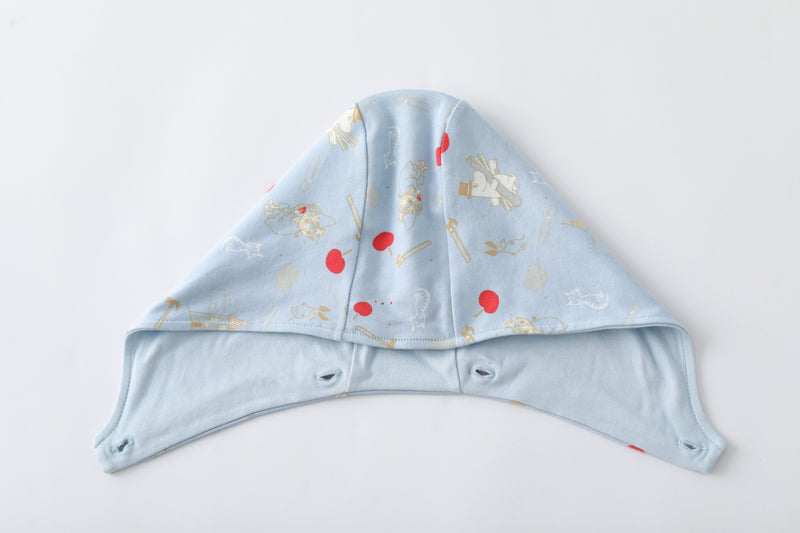 Vauva x Moomin FW23 - Baby Boys Moomin All Over Print Cotton Hood Long Sleeve Romper (Blue) product image 3
